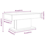 Tavolino da Salotto Grigio Sonoma 96x50x45 cm Legno Multistrato