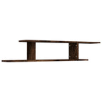 Scaffale TV a Parete Rovere Fumo 125x18x23 cm Legno Multistrato