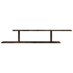 Scaffale TV a Parete Rovere Fumo 125x18x23 cm Legno Multistrato