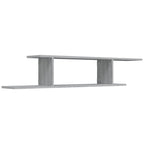 Scaffale TV Parete Grigio Sonoma 125x18x23 cm Legno Multistrato