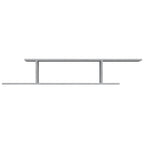 Scaffale TV Parete Grigio Sonoma 125x18x23 cm Legno Multistrato