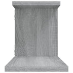 Scaffale TV Parete Grigio Sonoma 125x18x23 cm Legno Multistrato