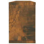 Mensole Parete Cubo 2pz Rovere Fumo 80x15x26,5cm in Multistrato