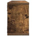 Mensole Muro Cubo 4pz Rovere Fumo 80x15x26,5 cm in Multistrato