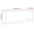 Mensole Muro Cubo 4pz Rovere Fumo 80x15x26,5 cm in Multistrato