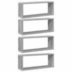 Mensole Cubo Muro 4 pz Grigio Sonoma 60x15x23 cm in Multistrato