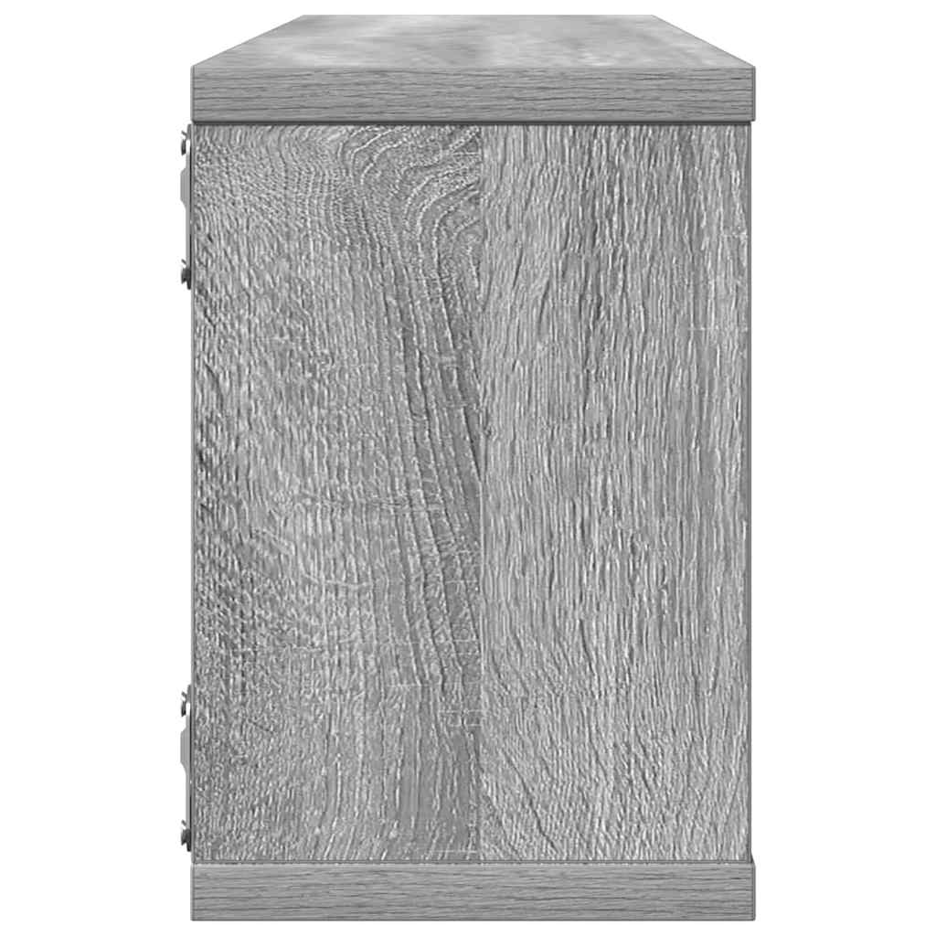 Mensole Cubo Muro 4 pz Grigio Sonoma 60x15x23 cm in Multistrato