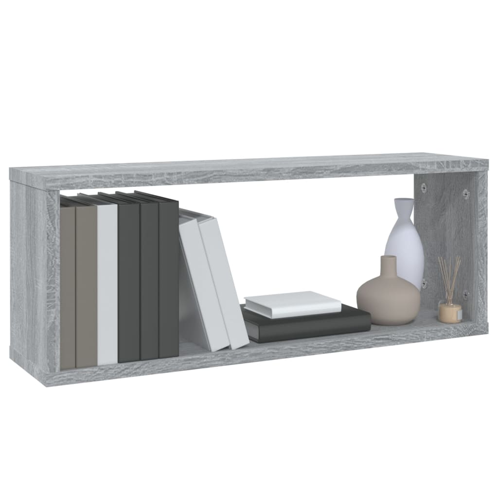 Mensole Cubo Muro 6 pz Grigio Sonoma 60x15x23 cm in Multistrato