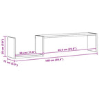 Mensole a Muro 2 pz Rovere Fumo 100x15x20 cm Legno Multistrato