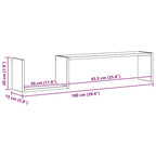 Scaffali da Parete 2 pz Grigio Sonoma 100x15x20 cm Multistrato
