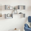 Scaffali da Parete 2 pz Grigio Sonoma 100x15x20 cm Multistrato