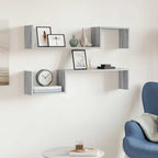 Scaffali da Parete 2 pz Grigio Sonoma 100x15x20 cm Multistrato