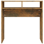 Tavolino Consolle Rovere Fumo 78x30x80 cm in Legno Multistrato