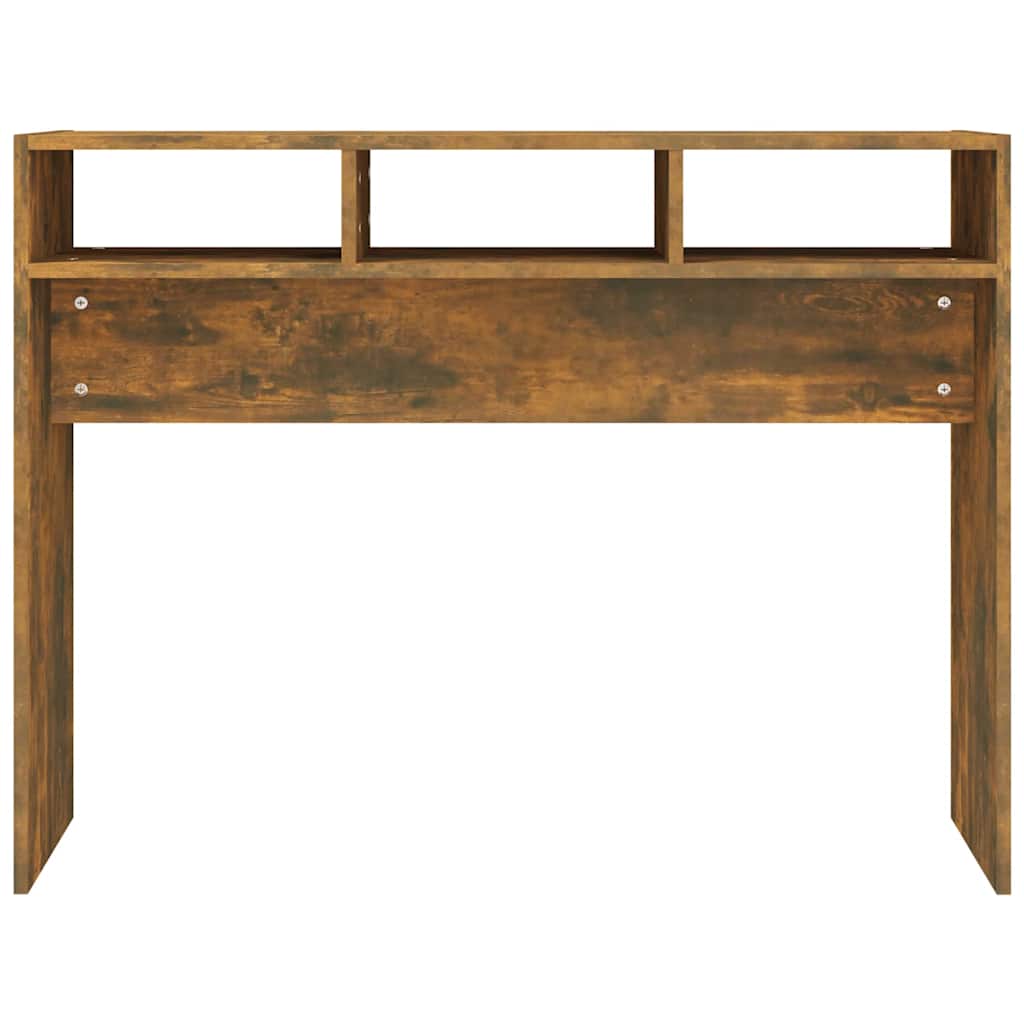 Tavolino Consolle Rovere Fumo 105x30x80 cm in Legno Multistrato