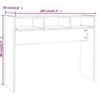 Tavolino Consolle Rovere Fumo 105x30x80 cm in Legno Multistrato
