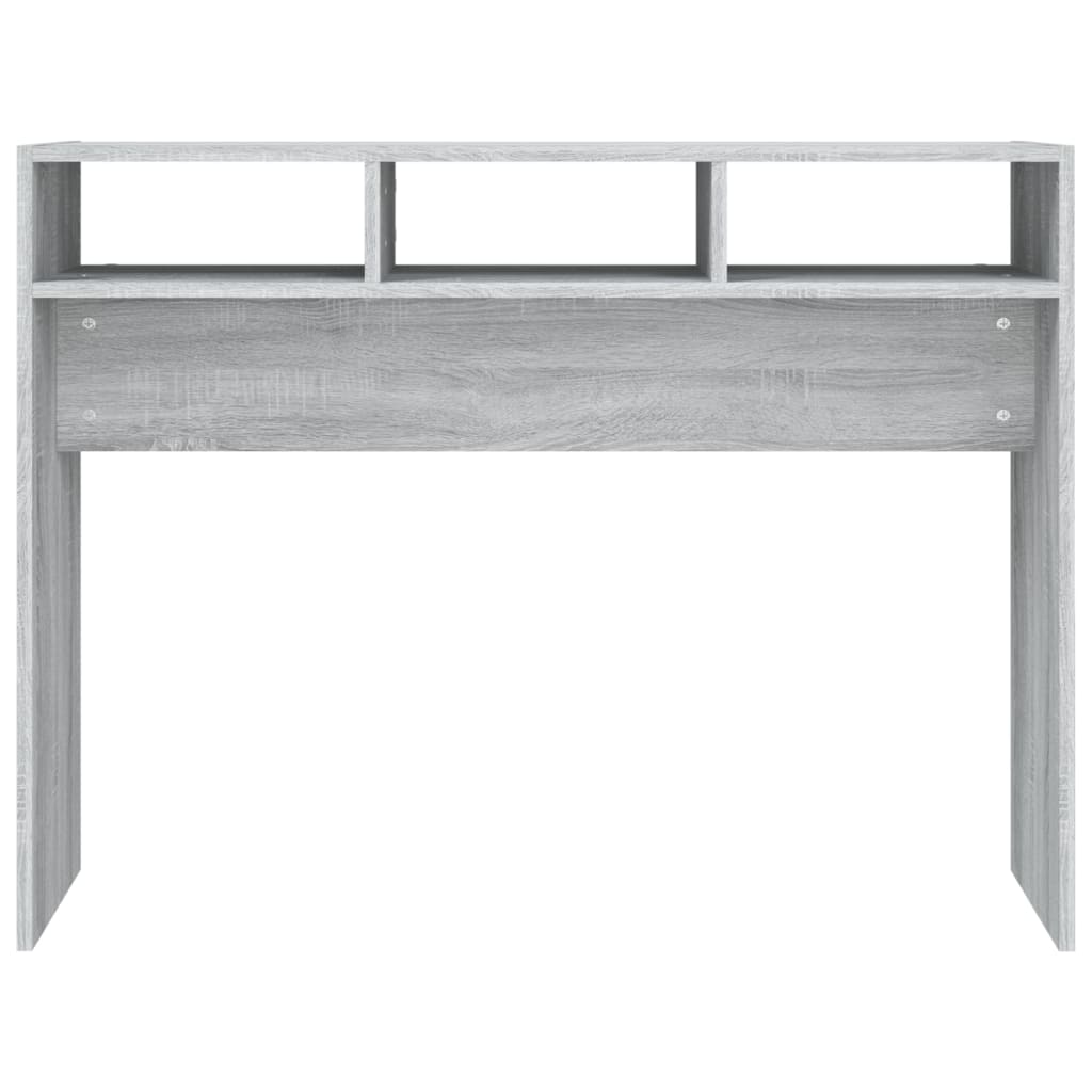 Tavolino Consolle Grigio Sonoma 105x30x80 cm Legno Multistrato