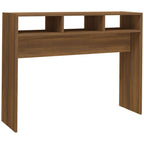 Tavolino Consolle Rovere Marrone 105x30x80 cm Legno Multistrato