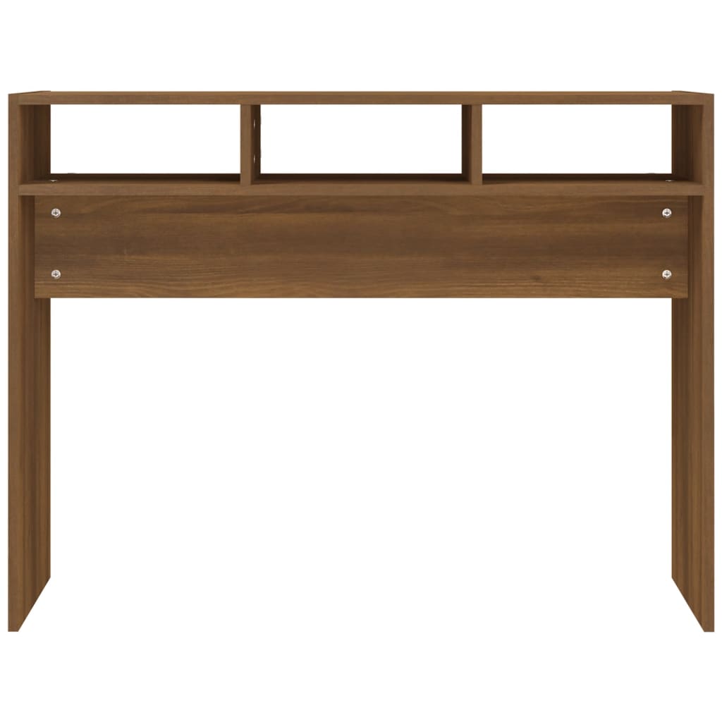 Tavolino Consolle Rovere Marrone 105x30x80 cm Legno Multistrato