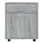 Armadietto con Ruote Grigio Sonoma 45x38x54cm Legno Multistrato