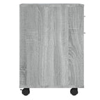 Armadietto con Ruote Grigio Sonoma 45x38x54cm Legno Multistrato