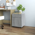 Armadietto con Ruote Grigio Sonoma 45x38x54cm Legno Multistrato