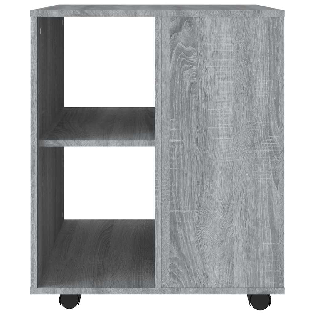Armadietto con Ruote Grigio Sonoma 60x53x72cm Legno Multistrato