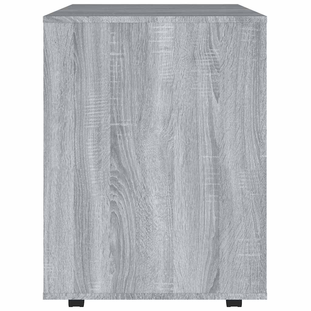 Armadietto con Ruote Grigio Sonoma 60x53x72cm Legno Multistrato