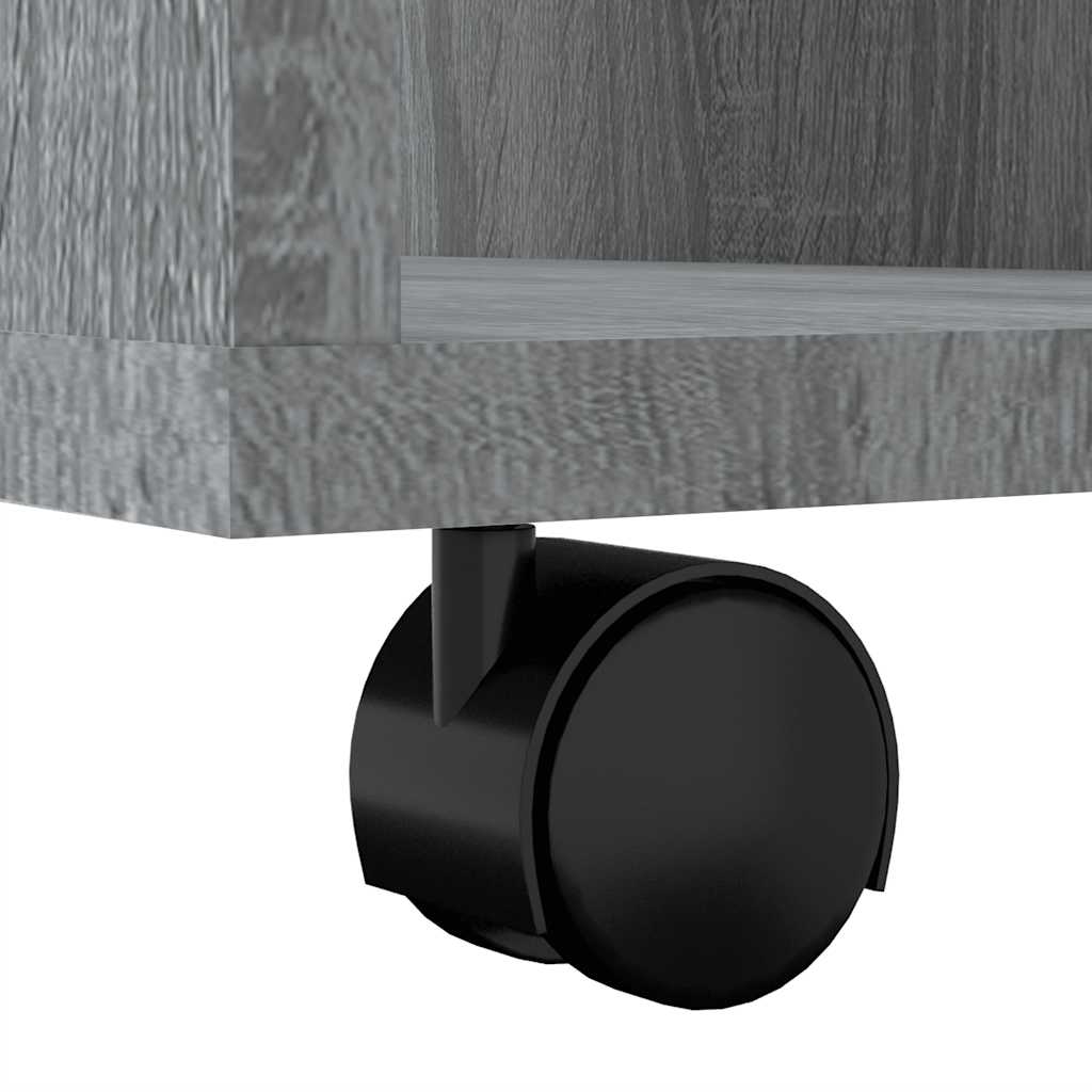 Armadietto con Ruote Grigio Sonoma 60x53x72cm Legno Multistrato