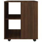 Armadietto con Ruote Rovere Marrone 60x53x72 cm in Legno