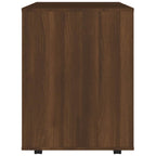 Armadietto con Ruote Rovere Marrone 60x53x72 cm in Legno