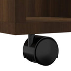 Armadietto con Ruote Rovere Marrone 60x53x72 cm in Legno