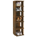 Scarpiere 2 pz Rovere Fumo 27,5x27x102 cm in Legno Multistrato