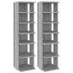 Scarpiere 2 pz Grigio Sonoma 27,5x27x102cm in Legno Multistrato