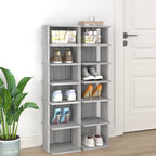 Scarpiere 2 pz Grigio Sonoma 27,5x27x102cm in Legno Multistrato