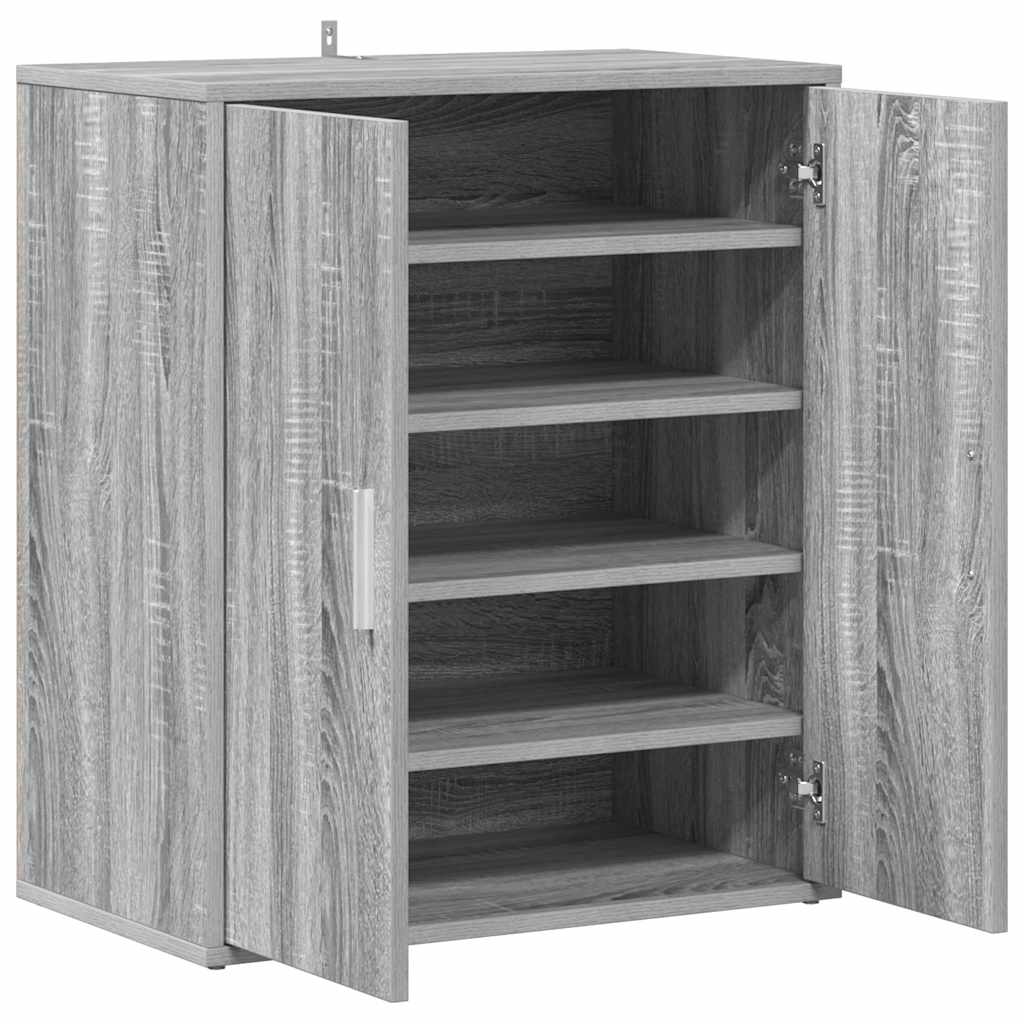 Scarpiera Grigio Sonoma 60x35x70 cm in Legno Multistrato