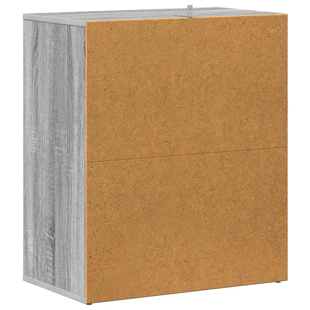 Scarpiera Grigio Sonoma 60x35x70 cm in Legno Multistrato