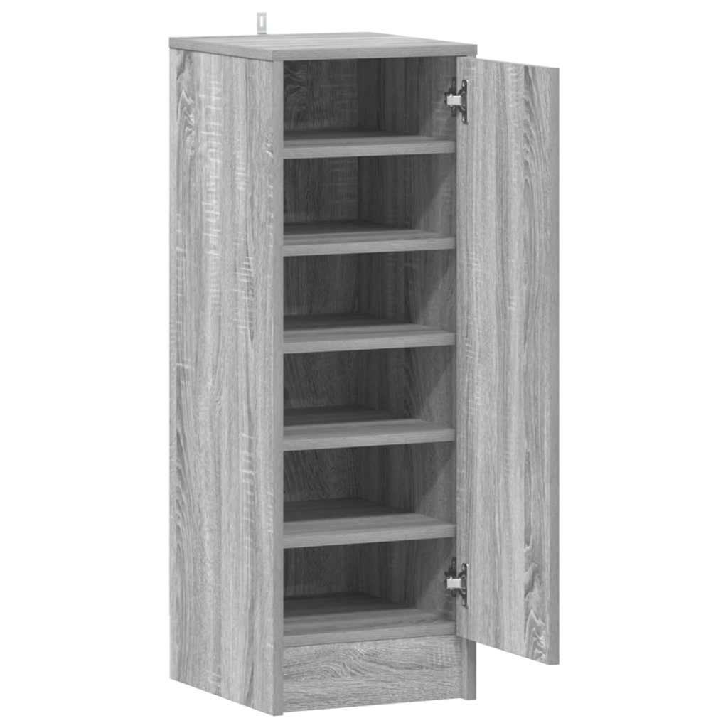 Scarpiera Grigio Sonoma 32x35x92 cm in Legno Multistrato