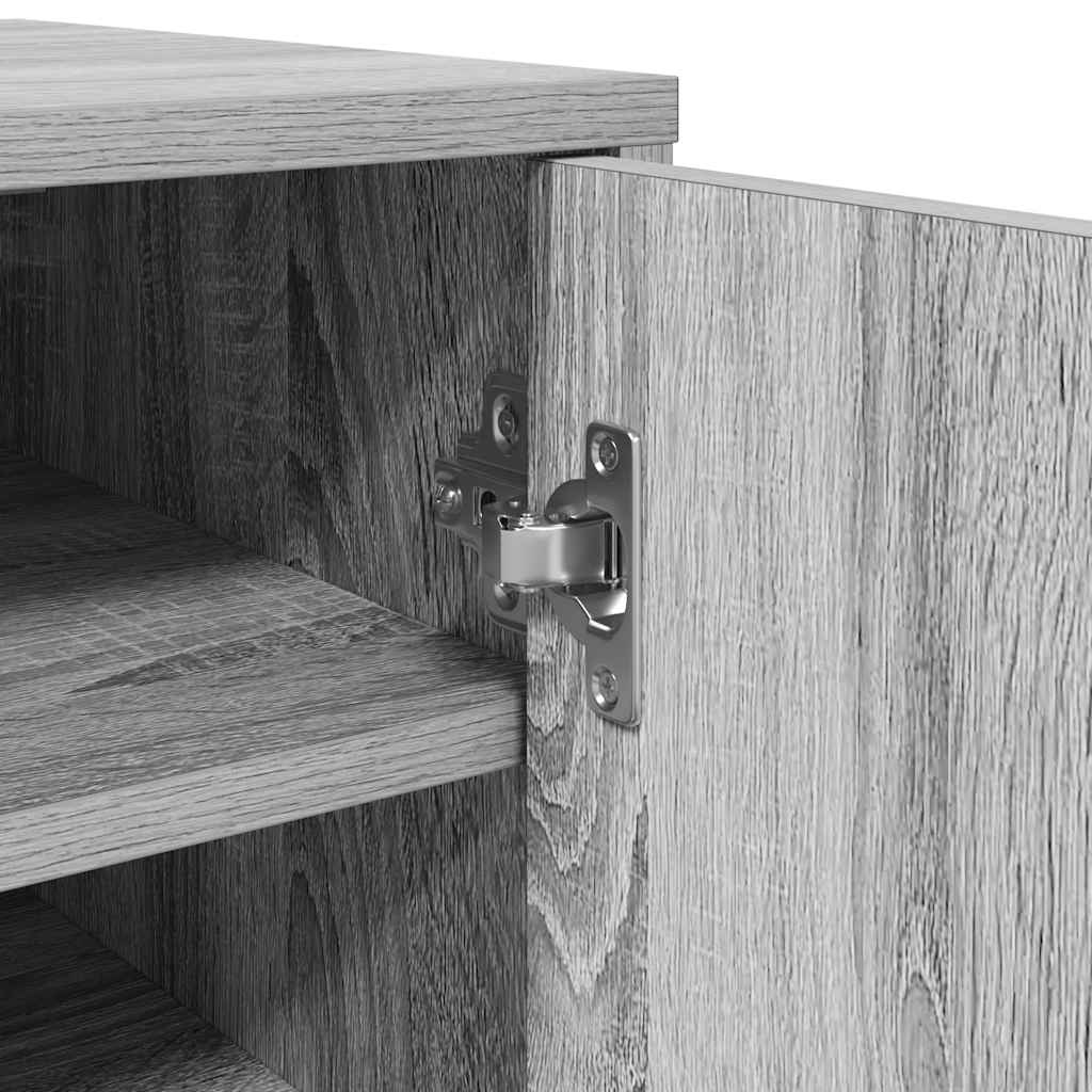 Scarpiera Grigio Sonoma 32x35x92 cm in Legno Multistrato