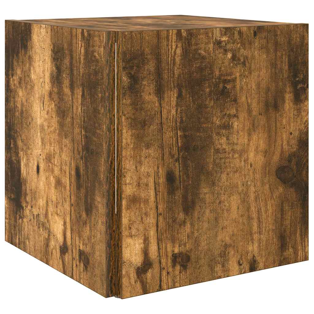 Tavolino da Salotto Rovere Fumo 33x33x34,5 cm Legno Multistrato