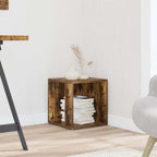 Tavolino da Salotto Rovere Fumo 33x33x34,5 cm Legno Multistrato