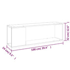 Mobile TV Rovere Marrone 100x24x32 cm in Legno Multistrato