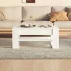 Tavolino da Salotto Bianco 102x55x45 cm in Legno Multistrato