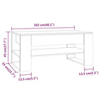 Tavolino da Salotto Rovere Sonoma 102x55x45cm Legno Multistrato