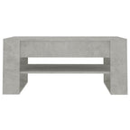 Tavolino Salotto Grigio Cemento 102x55x45 cm Legno Multistrato