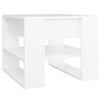 Tavolino da Salotto Bianco 55,5x55x45 cm in Legno Multistrato