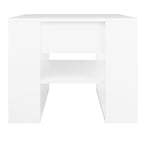 Tavolino da Salotto Bianco 55,5x55x45 cm in Legno Multistrato