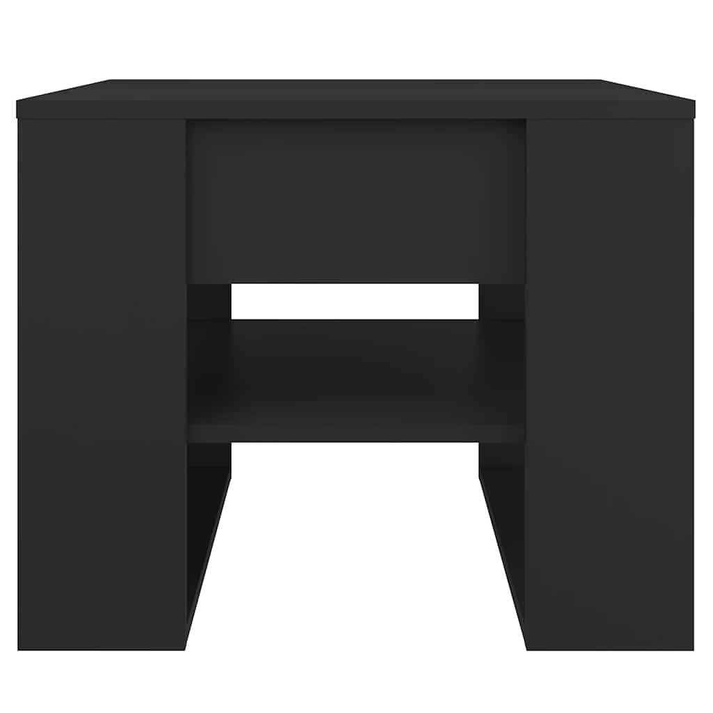 Tavolino da Salotto Nero 55,5x55x45 cm in Legno Multistrato