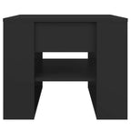 Tavolino da Salotto Nero 55,5x55x45 cm in Legno Multistrato