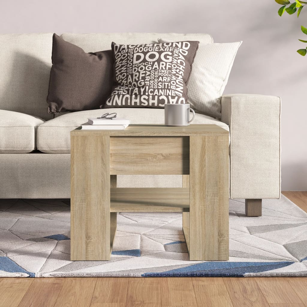 Tavolino Salotto Rovere Sonoma 55,5x55x45 cm Legno Multistrato