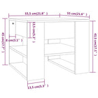 Tavolino Salotto Rovere Sonoma 55,5x55x45 cm Legno Multistrato